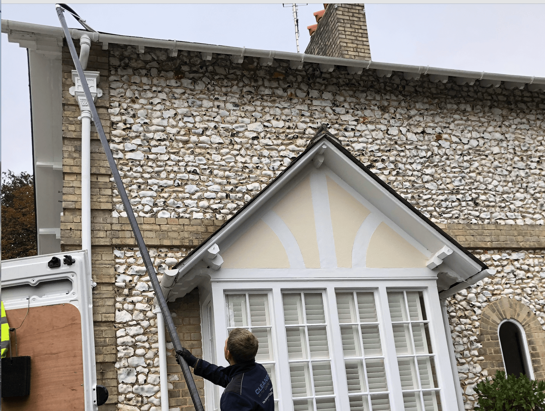 Professional gutter cleaning tools and equipment used by The Roof Moss Cleaners in Virginia Water